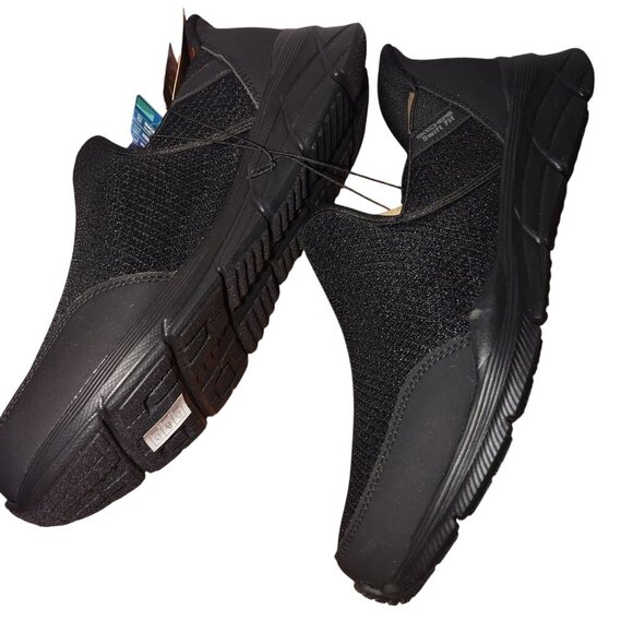 Skechers Mens Slip-On Sneakers Size 9.5 Black Mesh Upper Memory Foam Cushion - Picture 4 of 8